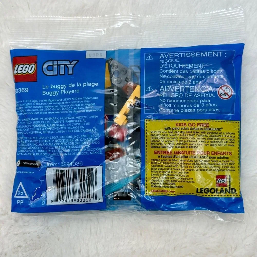 LEGO City Beach Buggy 45 Piece Set 30369 New Sealed